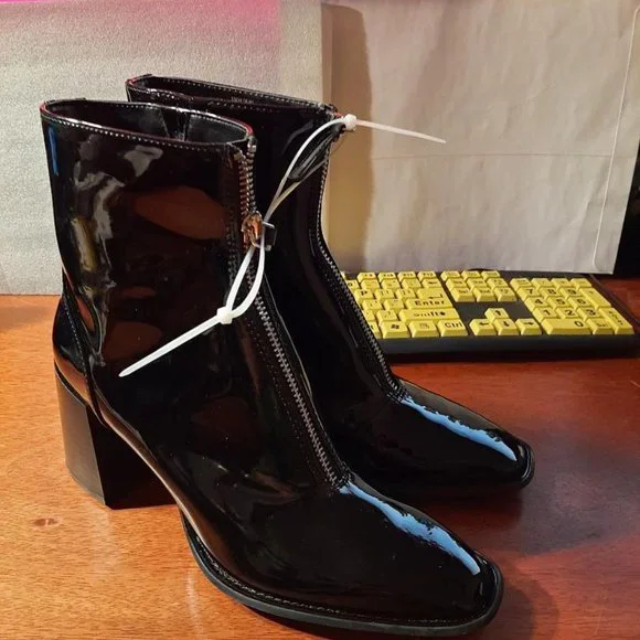 Open Edit | Shoes | New Open Edit Patent Leather Zip Up  display picture 2